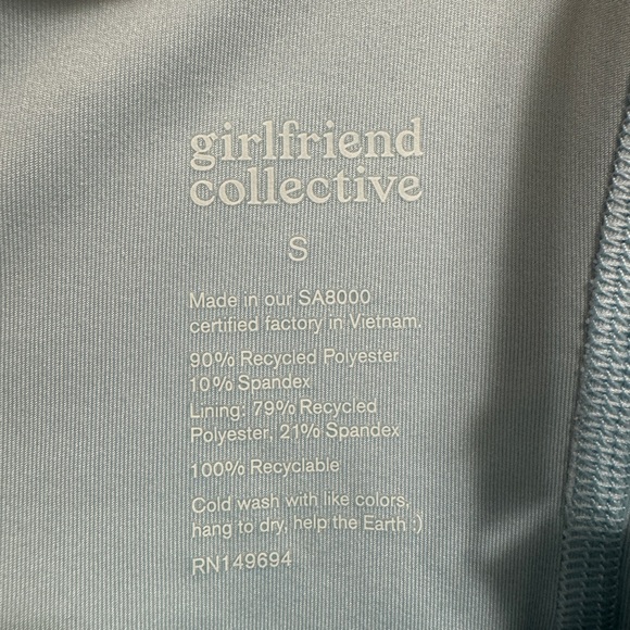 Girlfriend Collective Naomi Mini Dress in Light Sky Blue - Picture 3 of 4